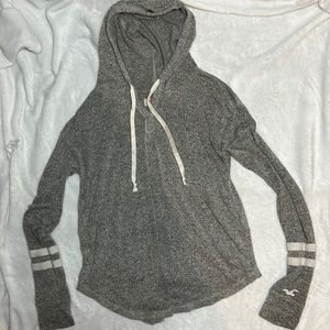 Long sleeve gray shirt hoodie